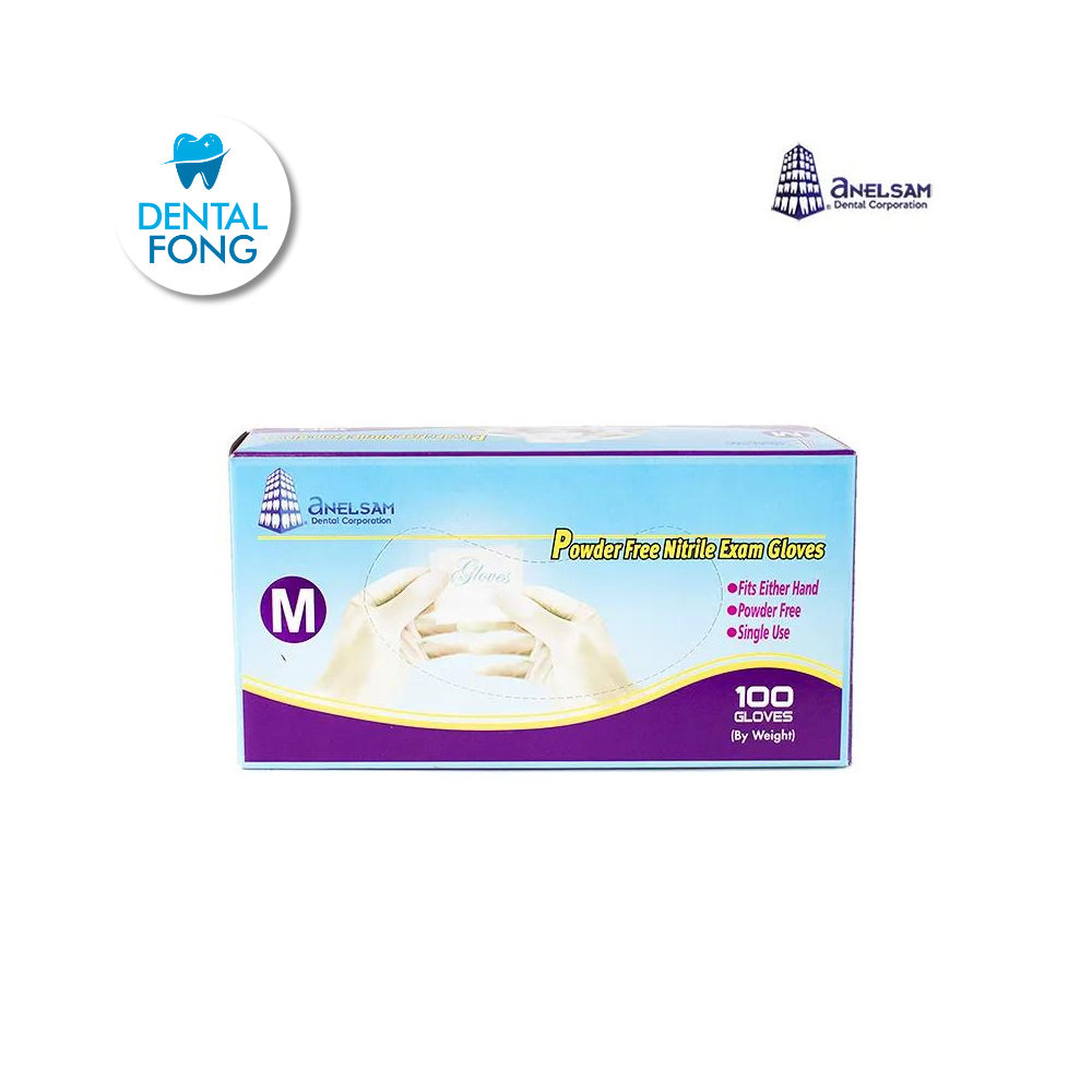 GUANTES MORADOS DE NITRILO MEDIANO CON 100 PIEZAS ANELSAM