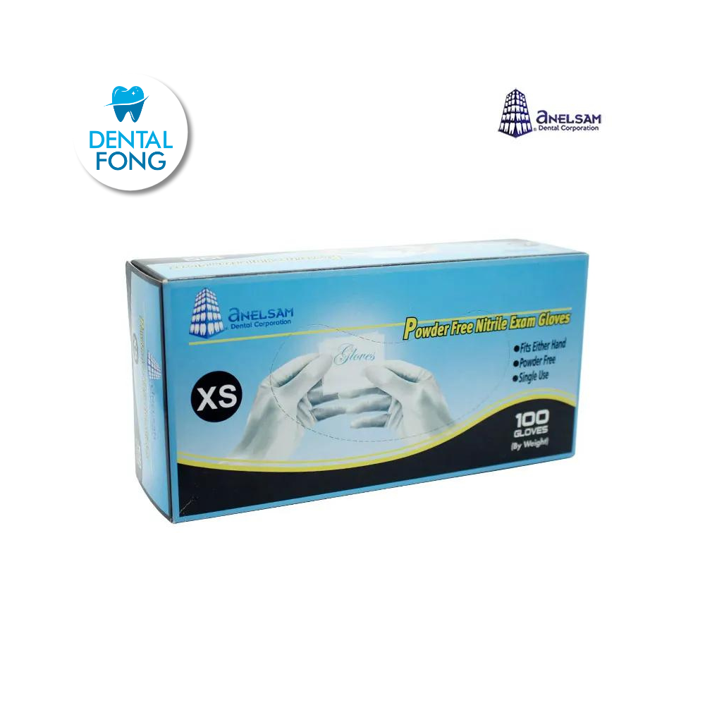 GUANTES NEGROS DE NITRILO EXTRACHICO CON 100 PIEZAS ANELSAM