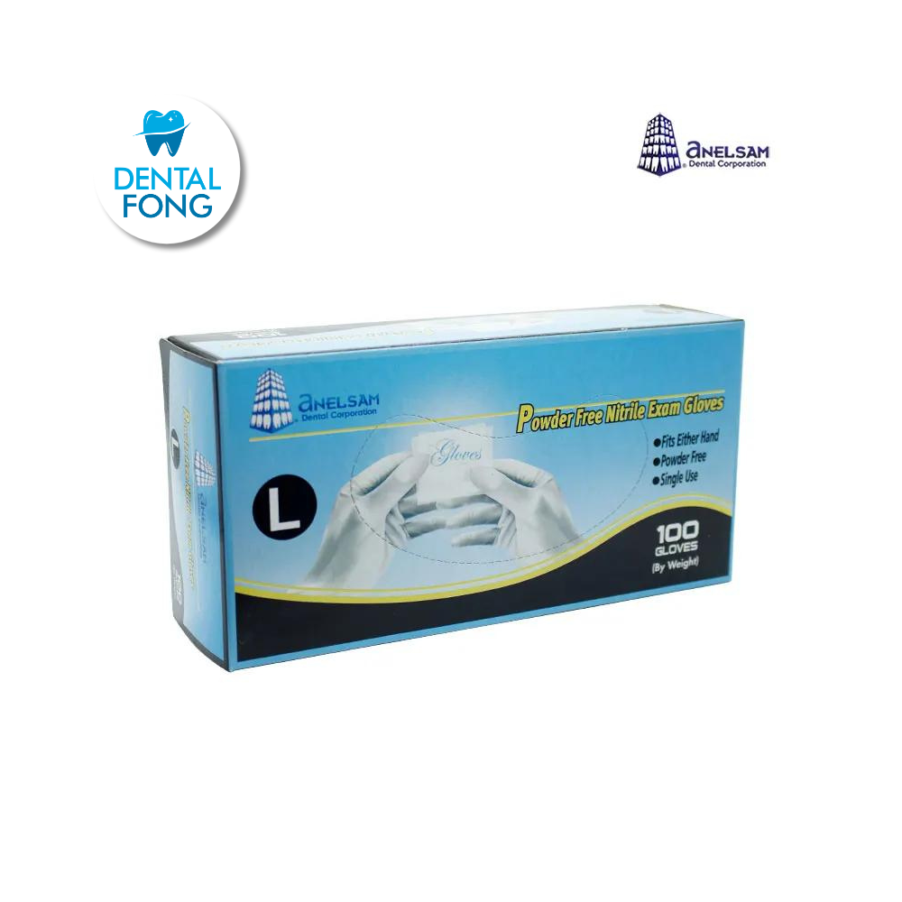 GUANTES NEGROS DE NITRILO GRANDE CON 100 PIEZAS ANELSAM