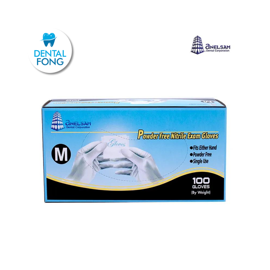 GUANTES NEGROS DE NITRILO MEDIANO CON 100 PIEZAS ANELSAM