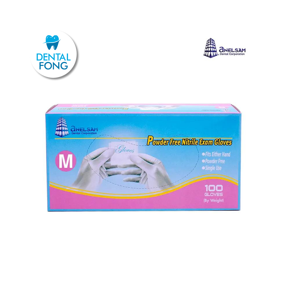 GUANTES ROSAS DE NITRILO MEDIANO CON 100 PIEZAS ANELSAM