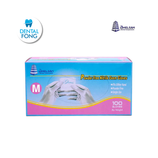 GUANTES ROSAS DE NITRILO MEDIANO CON 100 PIEZAS ANELSAM