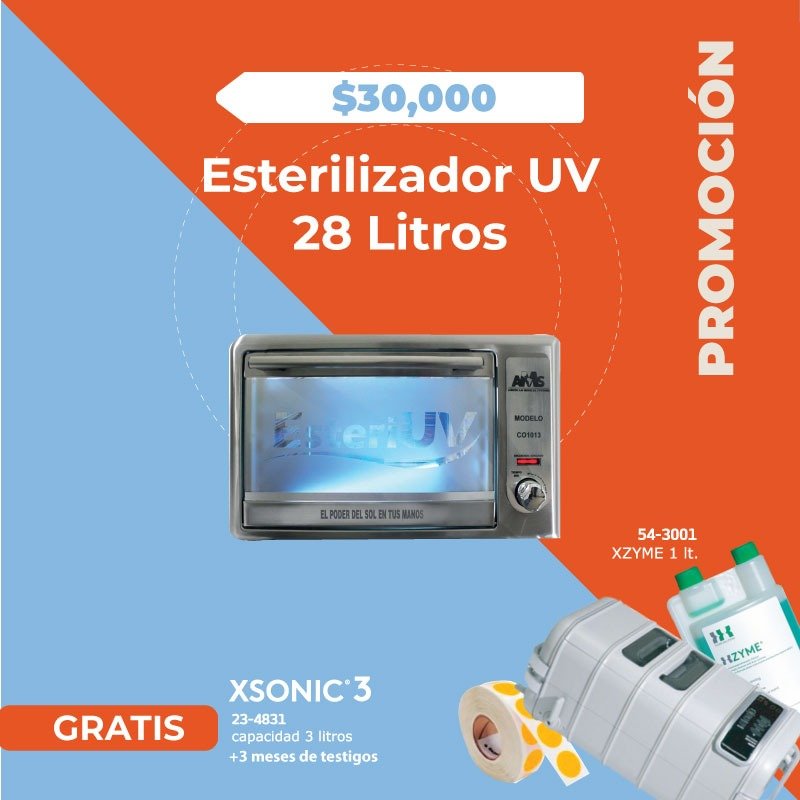 ESTERILIZADOR DE MATERIALES E INSTRUMENTOS UV 28 LITROS