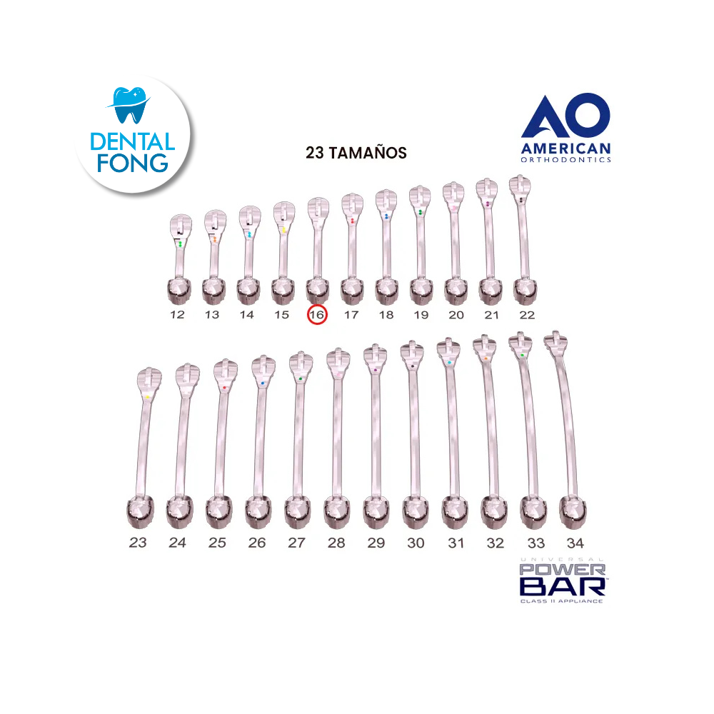 POWER BAR KIT CORRECTOR PARA CLASE II 16MM PARA PREMOLARES