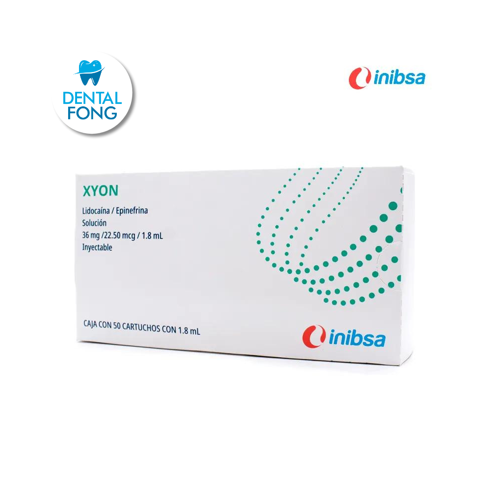 XYON LIDOCAINA EPINEFRINA 2% CARTUCHOS VIDRIO 1.8 ML INIBSA CON 50