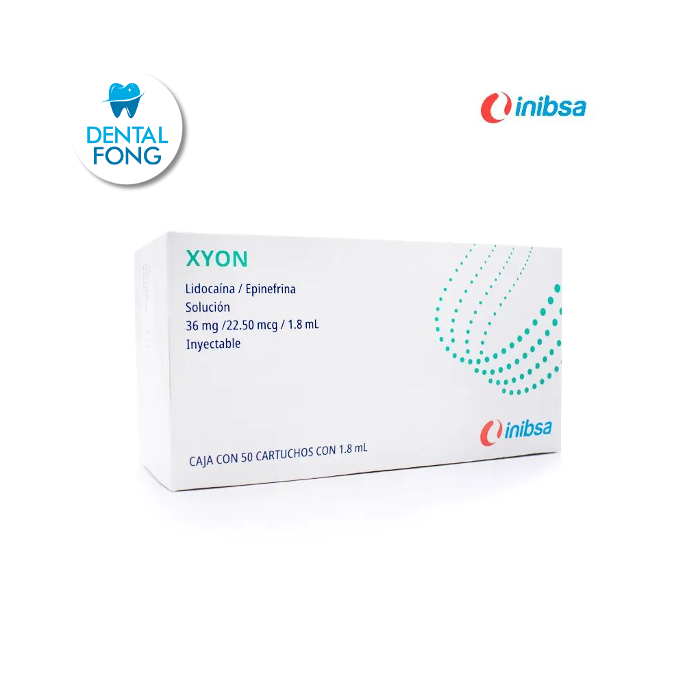 XYON LIDOCAINA EPINEFRINA 2% CARTUCHOS VIDRIO 1.8 ML INIBSA CON 50